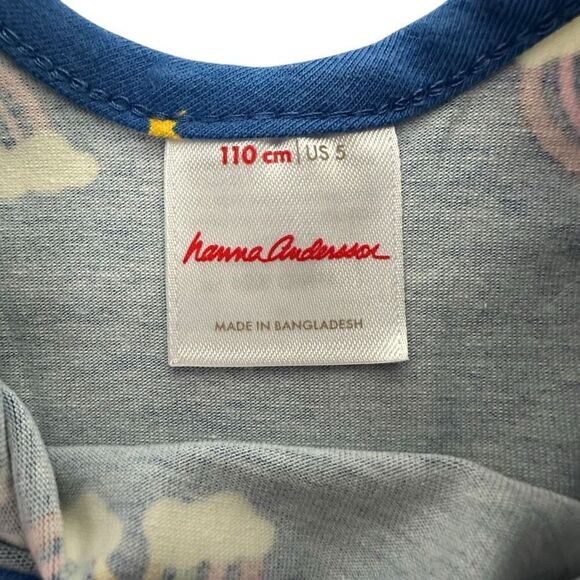 Hanna Andersson Girls Ruffle Sleeve Skater Dress size 5 - Picture 6 of 8